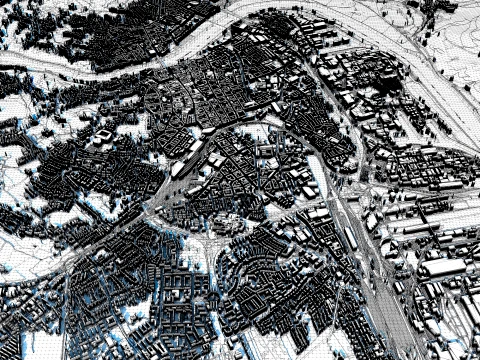 Cityscape Linz Austria Map 3D Model