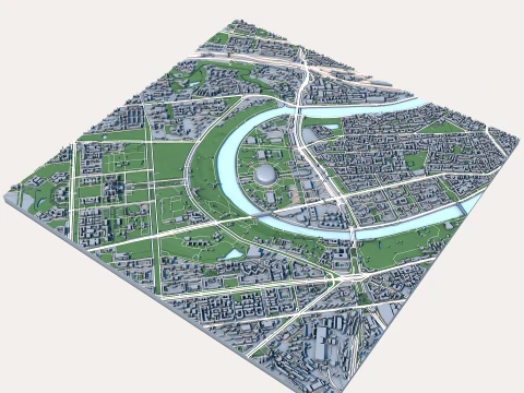 Cityscape Moscow Russia Map Vol1 3D Model