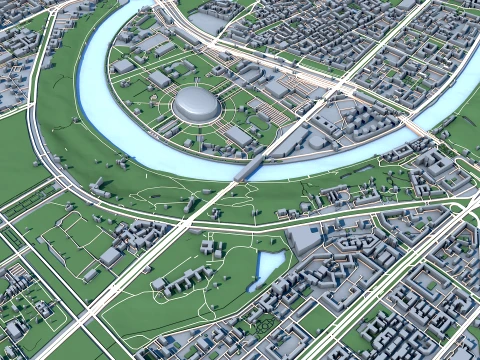 Cityscape Moscow Russia Map Vol1 3D Model