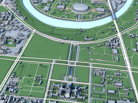 Cityscape Moscow Russia Map Vol1 3D Model