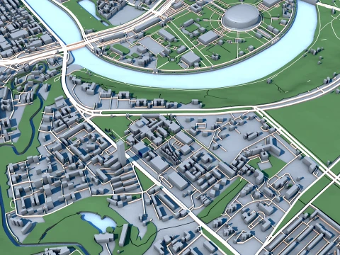 Cityscape Moscow Russia Map Vol1 3D Model