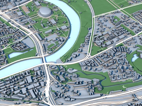 Cityscape Moscow Russia Map Vol1 3D Model