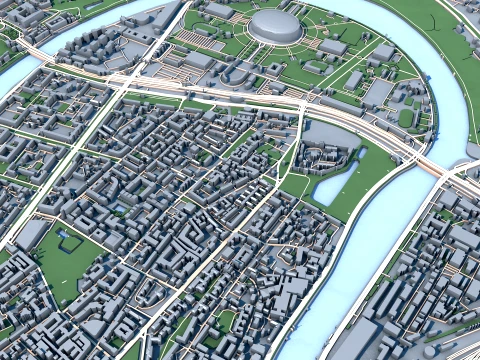 Cityscape Moscow Russia Map Vol1 3D Model