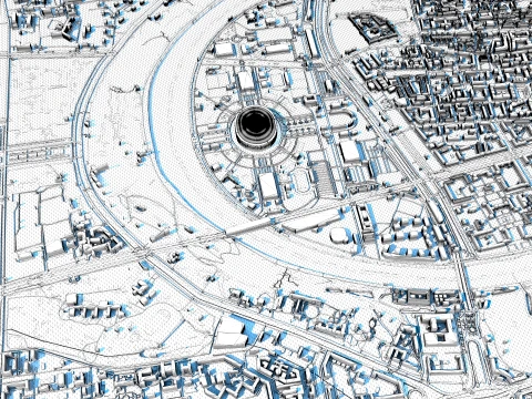 Cityscape Moscow Russia Map Vol1 3D Model