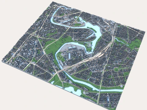 Cityscape Moscow Russia Map Vol2 3D Model