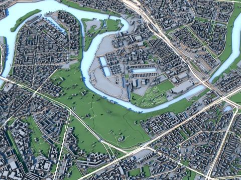 Cityscape Moscow Russia Map Vol2 3D Model