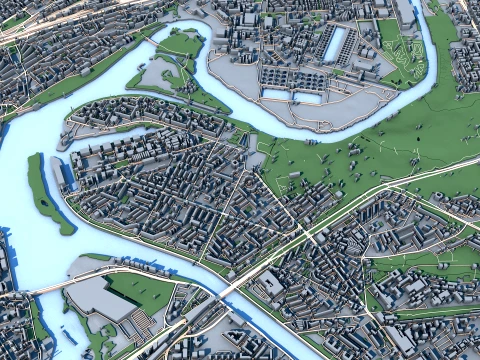 Cityscape Moscow Russia Map Vol2 3D Model