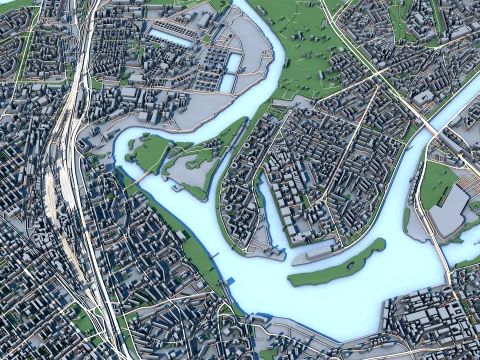 Cityscape Moscow Russia Map Vol2 3D Model