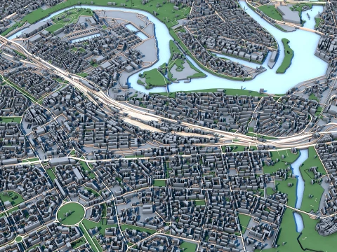 Cityscape Moscow Russia Map Vol2 3D Model