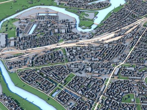 Cityscape Moscow Russia Map Vol2 3D Model