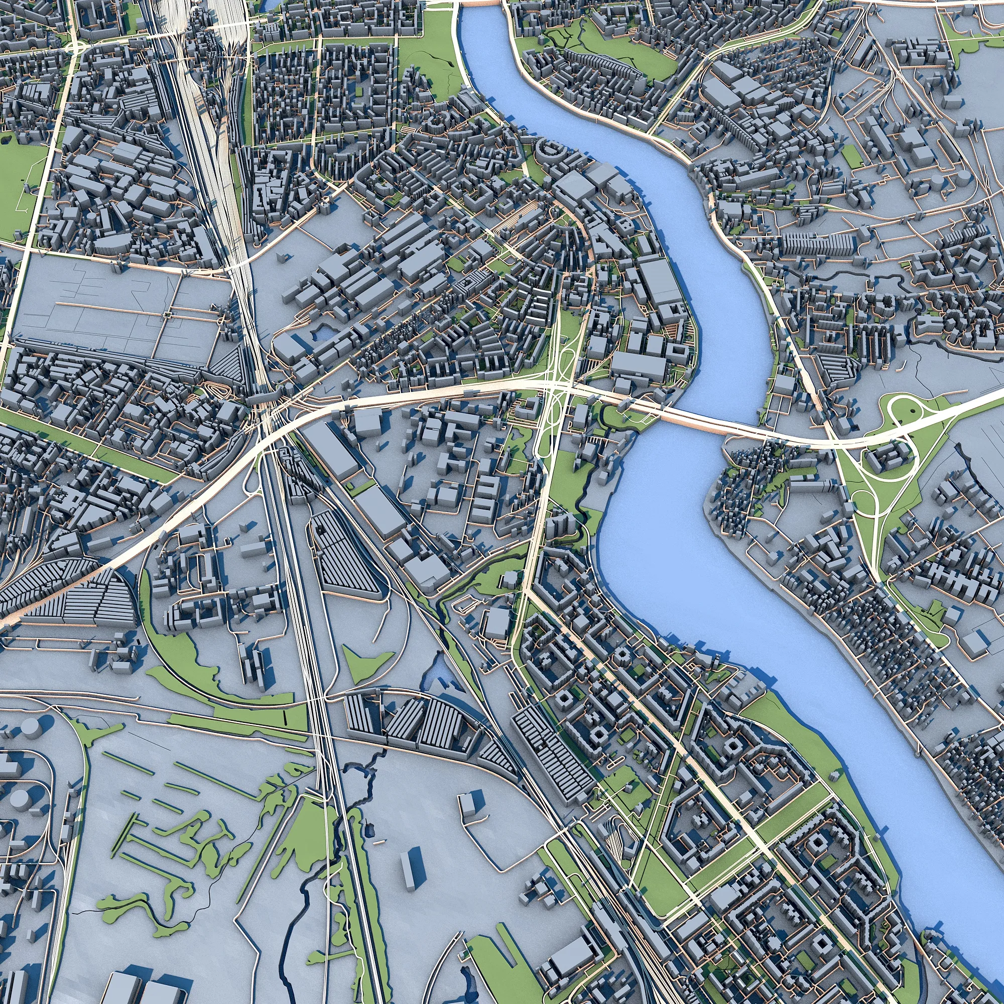 Cityscape Saint Petersburg Russia Map Vol2 3D Model .c4d .max .obj .3ds .fbx .stl .blend 