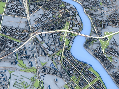 Paisaje urbano San Petersburgo Rusia Mapa Vol2 Modelo 3D