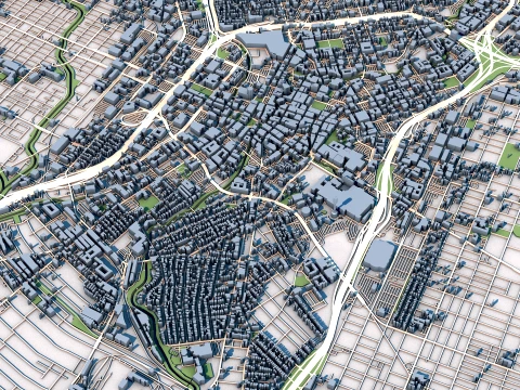 城市景观圣安东尼奥贝克萨尔县德克萨斯州美国地图 3D 模型
