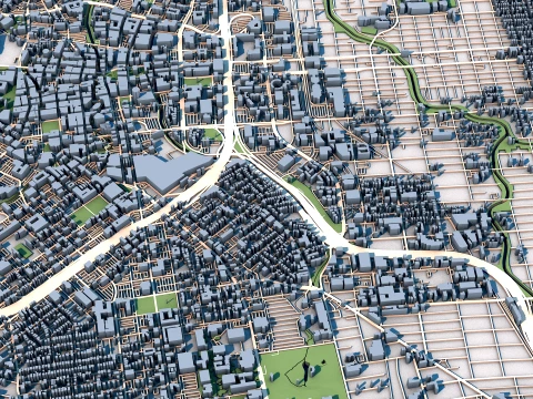 Cityscape San Antonio Bexar County Texas United States Map 3D Model