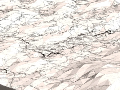 Low Poly Fantasy Landscape Terrain 3D Model