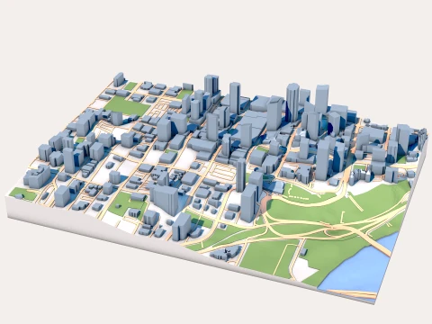 All Saints Anglican Cathedral in Edmonton Canada Map 3D Model