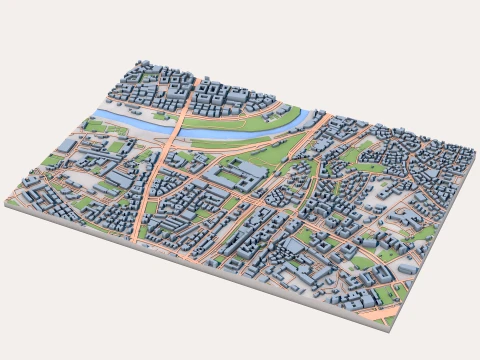 Basilica of Saint Paul Outside the Walls Italy Map 3D Model