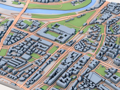 Basilica di San Paolo fuori le Mura Mappa dell'Italia Modello 3D