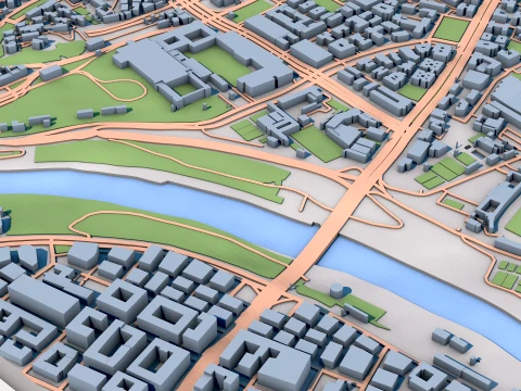 Basilica di San Paolo fuori le Mura Mappa dell'Italia Modello 3D