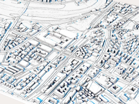 Basilica di San Paolo fuori le Mura Mappa dell'Italia Modello 3D