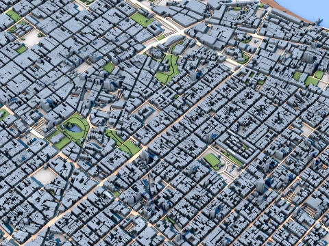 Fortaleza City Brazil Map 3D Model