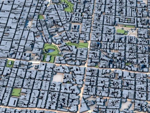 Fortaleza City Brazil Map 3D Model