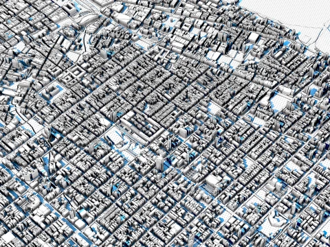 Fortaleza City Brazil Map 3D Model