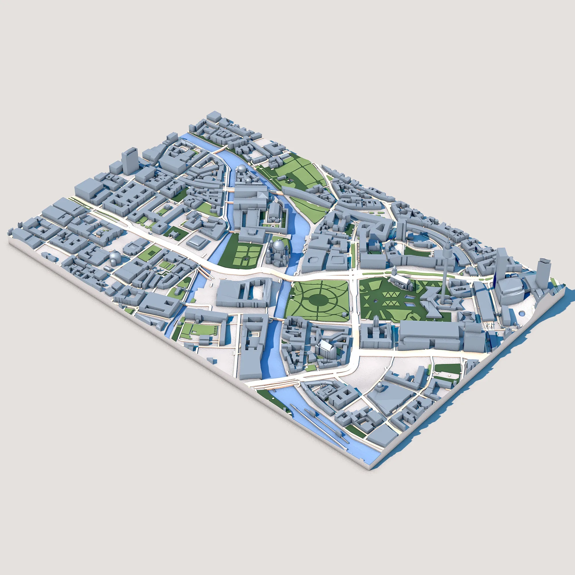 Berlin Cathedral Germany Map 3D Model .c4d .max .obj .3ds .fbx .stl .blend 