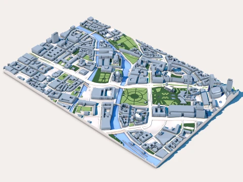 Berlin Cathedral Germany Map 3D Model