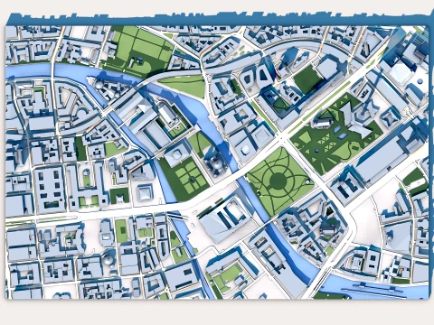 Berlin Cathedral Germany Map 3D Model