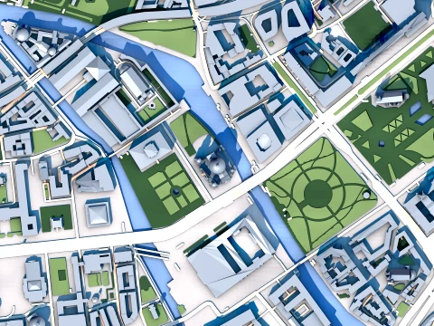 Berlin Cathedral Germany Map 3D Model
