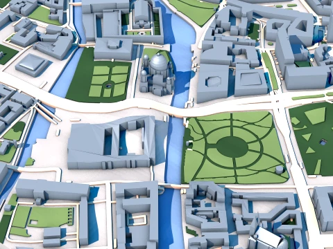 Berlin Cathedral Germany Map 3D Model