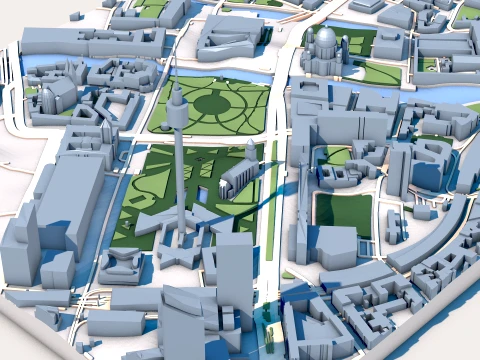 Berlin Cathedral Germany Map 3D Model