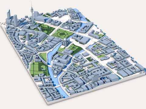 Berlin Cathedral Germany Map 3D Model