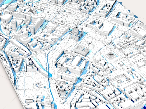 Berlin Cathedral Germany Map 3D Model