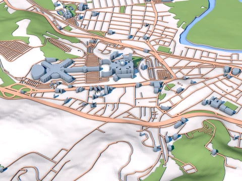 성모 아파레시다 브라질 지도 대성당 3D 모델