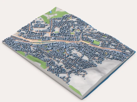 Cathedral Basilica of Our Lady of the Pillar Brazil Map 3D Model