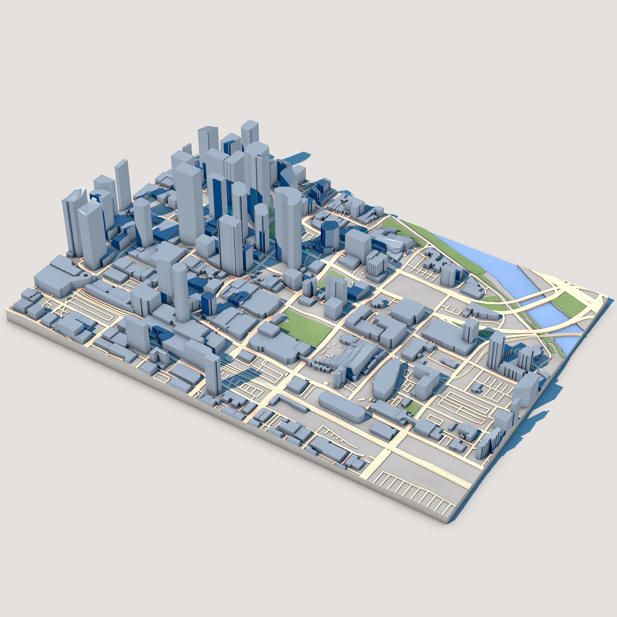 Cathedral Church of the Redeemer in Calgary Canada Map 3D Model .c4d .max .obj .3ds .fbx .stl .blend