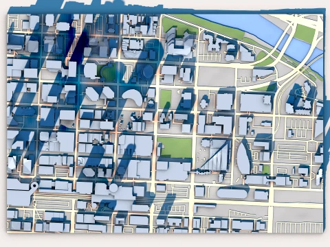 Cathedral Church of the Redeemer in Calgary Canada Map 3D Model