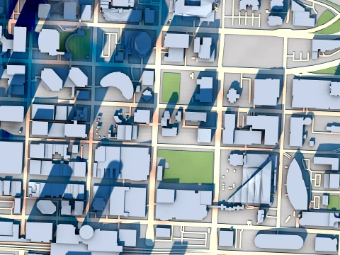 Cathedral Church of the Redeemer in Calgary Canada Map 3D Model