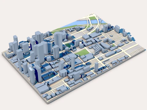 Cathedral Church of the Redeemer in Calgary Canada Map 3D Model
