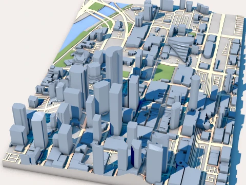 Cathedral Church of the Redeemer in Calgary Canada Map 3D Model