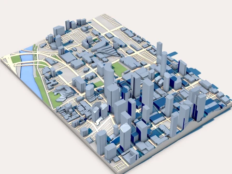 Cathedral Church of the Redeemer in Calgary Canada Map 3D Model