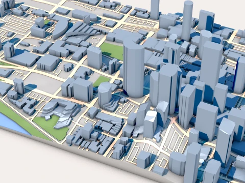 Cathedral Church of the Redeemer in Calgary Canada Map 3D Model