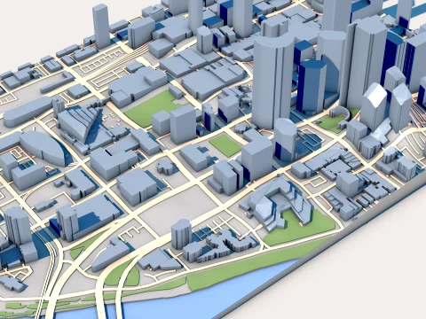 Cathedral Church of the Redeemer in Calgary Canada Map 3D Model