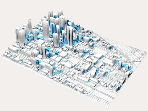 Cathedral Church of the Redeemer in Calgary Canada Map 3D Model