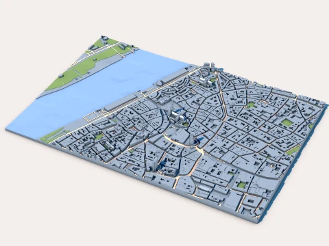 Karte der Liebfrauenkathedrale von Belgien 3D Modell