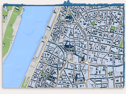 Cathedral of Our Lady Belgium Map 3D Model