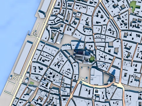 Cathedral of Our Lady Belgium Map 3D Model
