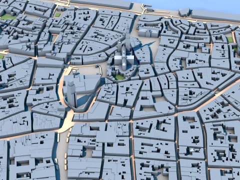 Cathedral of Our Lady Belgium Map 3D Model